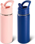 Fijinhom 2 Pack 18oz Insulated Stainless Steel Water Bottle by Fijinhom