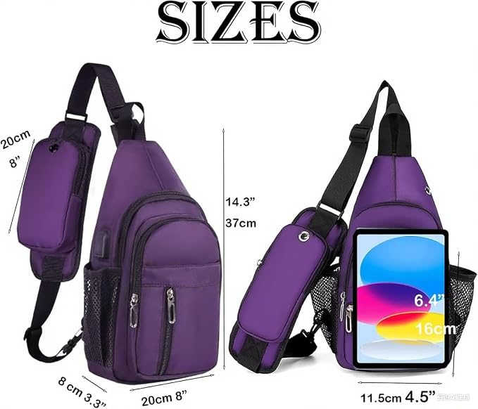 JENAGREEN Sling Backpack Crossbody Sling Bag, Cross Bag Adjustable Travel - Image 9