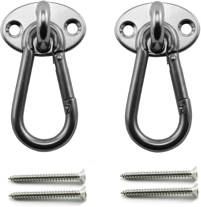 heyous 2 Set M6 Suspension Ceiling Wall Mount U Hook Anchor Hanger Stainless by heyous