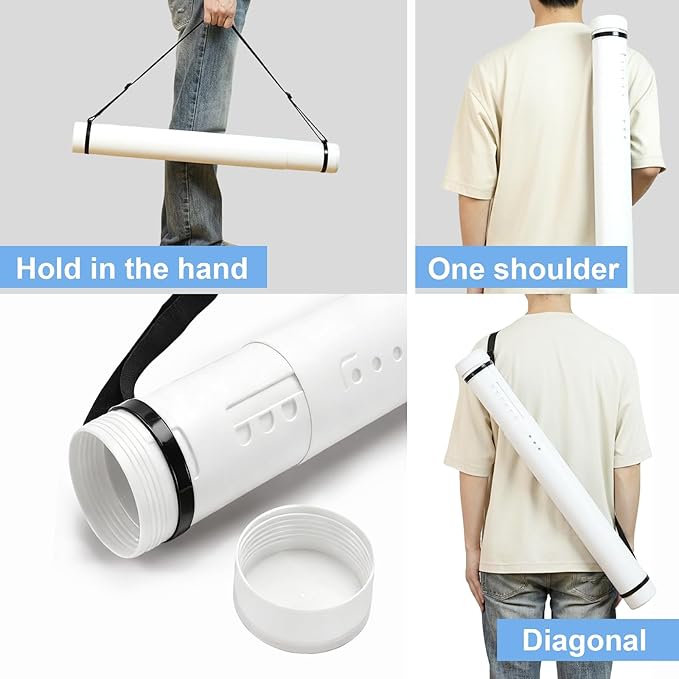 DEWEL Poster Tube, Waterproof Poster Holder Plastic Expandable - Image 6