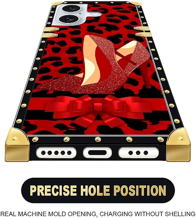 Compatible with iPhone 16 Case, Elegant High Heels Luxury Golden Decoration - Image 6