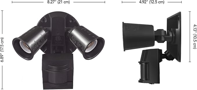 GLOBE Electric 240W Twin Head Motion Sensor Security Flood Light, 110° Detection - Image 8
