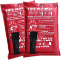 ISOP Fireproof Blanket Large 70 * 78 Inches Pack of 2 – Emergency Fire Blanket by ISOP