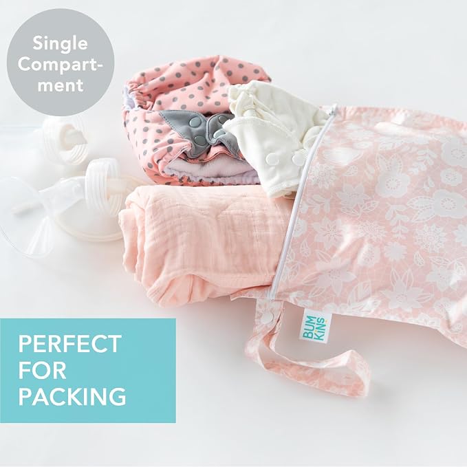 Bumkins Waterproof Wet Bag for Baby, Swim Suit, Cloth Diapers, Pump Parts - Image 2