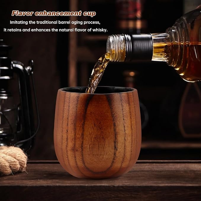 Charred Wooden Bourbon Drinking Glass, Birthday Gifts - Image 5