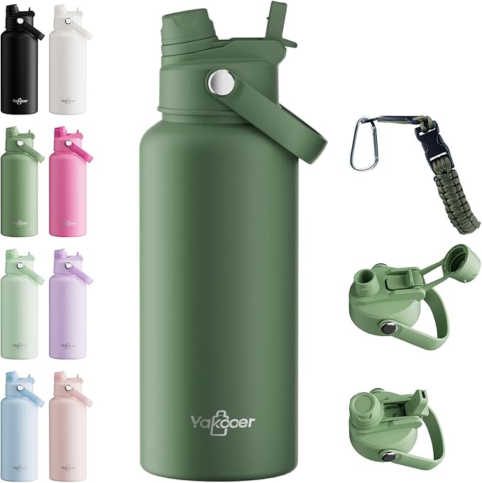 32oz Insulated Water Bottle by Yakooer