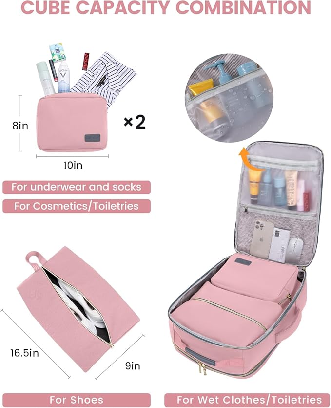 LOVEVOOK 40L Travel Backpack for Women & Men, Airline Approved Carry On Luggage - Image 5