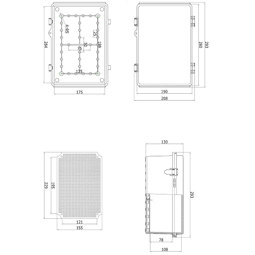 Outdoor Waterproof Electrical Box Junction Box Weatherproof IP67 ABS Plastic - Image 6