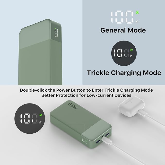 NOBIS 20000mAh Battery Pack Power Bank 65W Power Bank, Portable Charger - Image 5