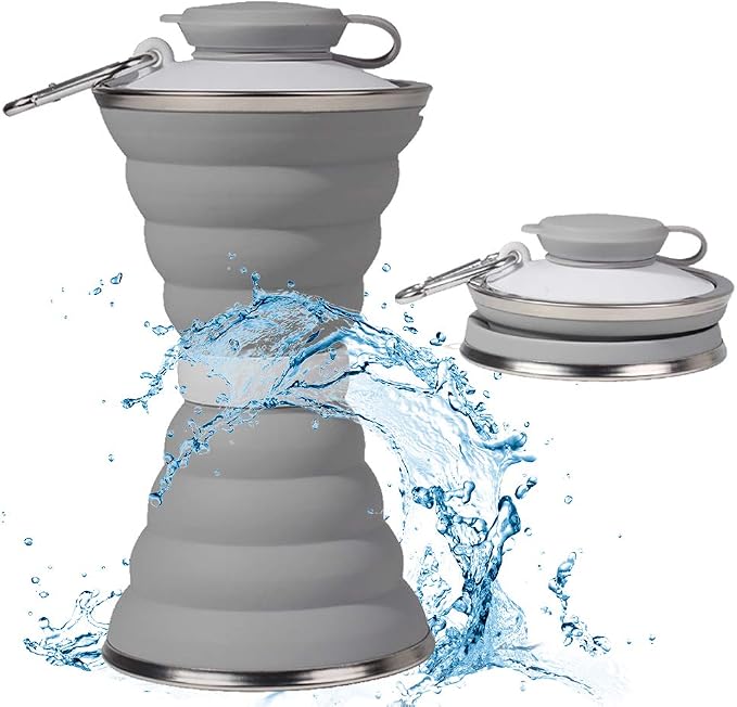 Collapsible Water Bottle, Camping Cup by SEMETOR