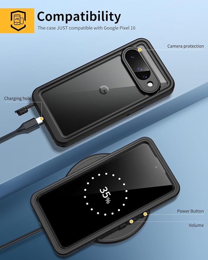 Lanhiem for Pixel 10 Case, IP68 Waterproof Dustproof Shockproof Case - Image 6