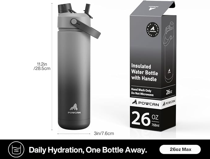 POWCAN 26 oz Insulated Water Bottle - Image 6