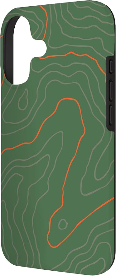 Backcountry Topo Guide Orange Lines Topographical Map Case - Image 2