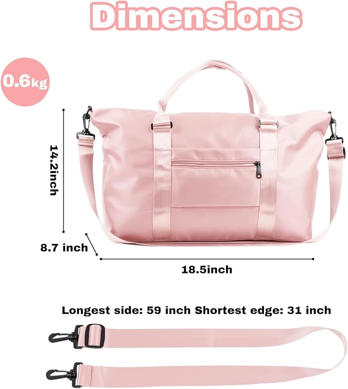 Weekender Duffel Bags for Women， Travel Totes Bag for Airplane Essentials - Image 4