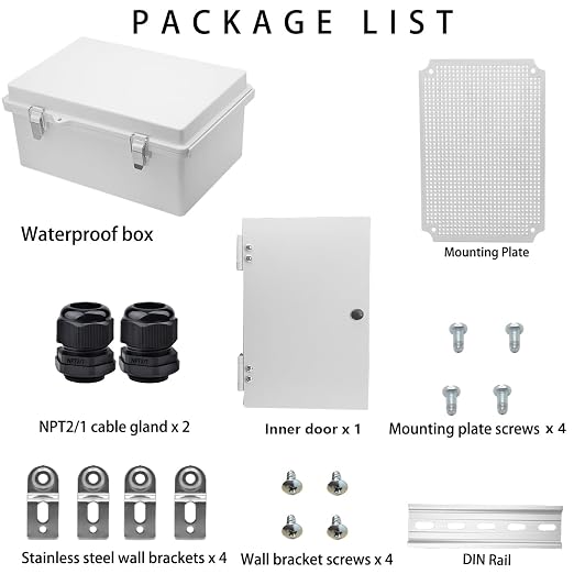 Waterproof Electrical Box with Mounting Plate, IP67 Junction Box Stainless - Image 5