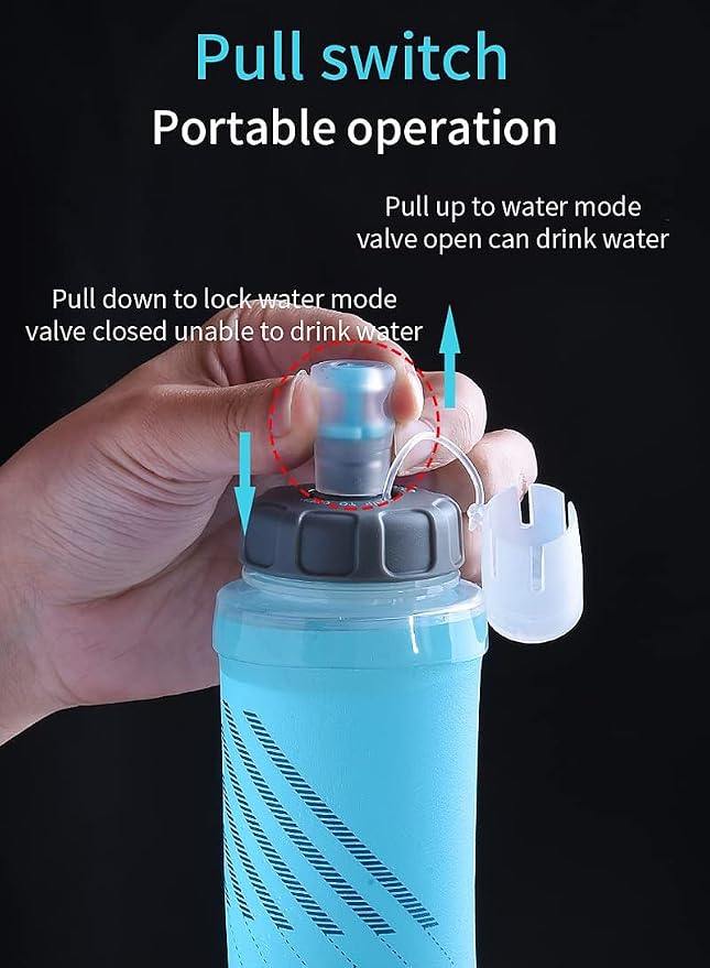 AONIJIE TPU Soft Flask Water Bottle Collapsible Running Flask - Image 5