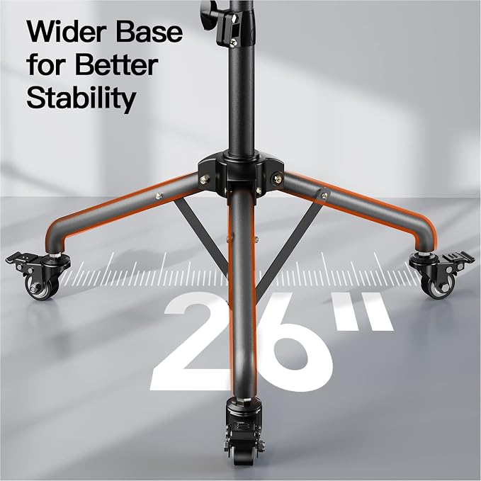 Amada Projector Stand with Wheels, Height Adjustable Rolling Stand with Mouse - Image 2