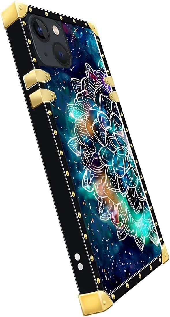 Compatible with iPhone 15 Case, Starry Sky Colourful Mandala Luxury Golden - Image 4