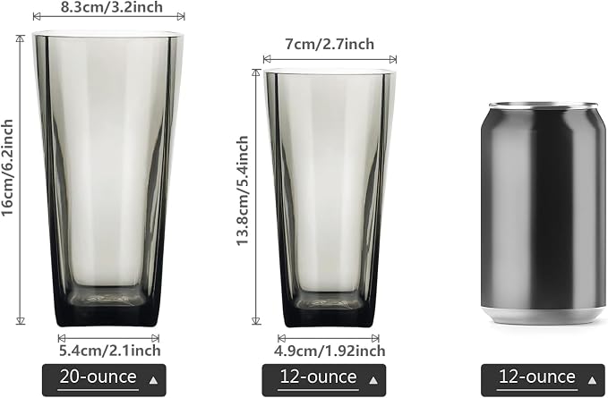 ALIMOTA 20-Ounce Reusable Drinking Glasses, Shatterproof Acrylic Glasses - Image 2