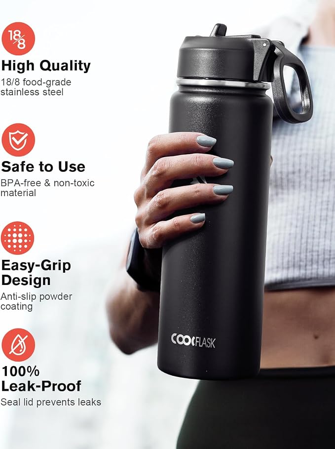 Coolflask Water Bottle 20 oz Insulated - Image 3