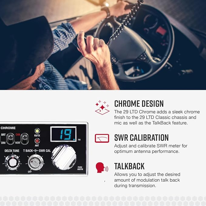 Cobra 29 LTD Professional CB Radio & Cobra HGA1500 42 Inch Magnetic Mount CB - Image 4