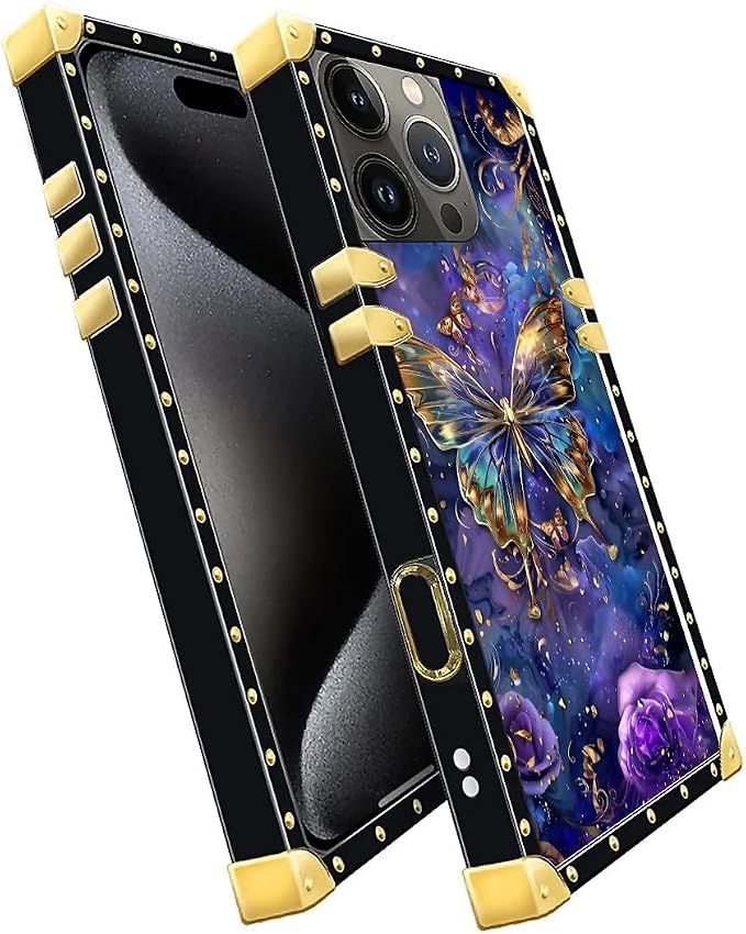 Compatible with iPhone 16 Pro Max Case, Glistening Golden Butterfly Vibrant - Image 3
