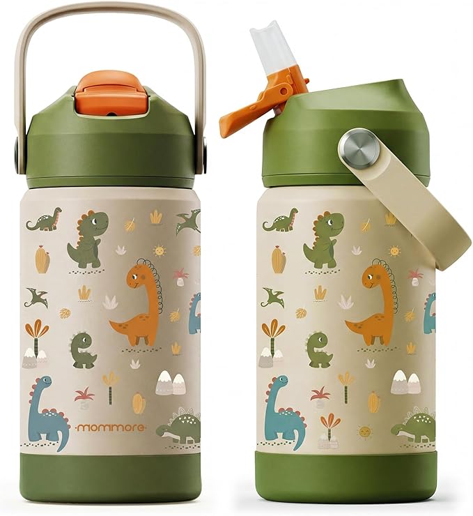 Mommore Kids Water Bottle 12 oz, Insulated Stainless Steel Water Bottle by mommore