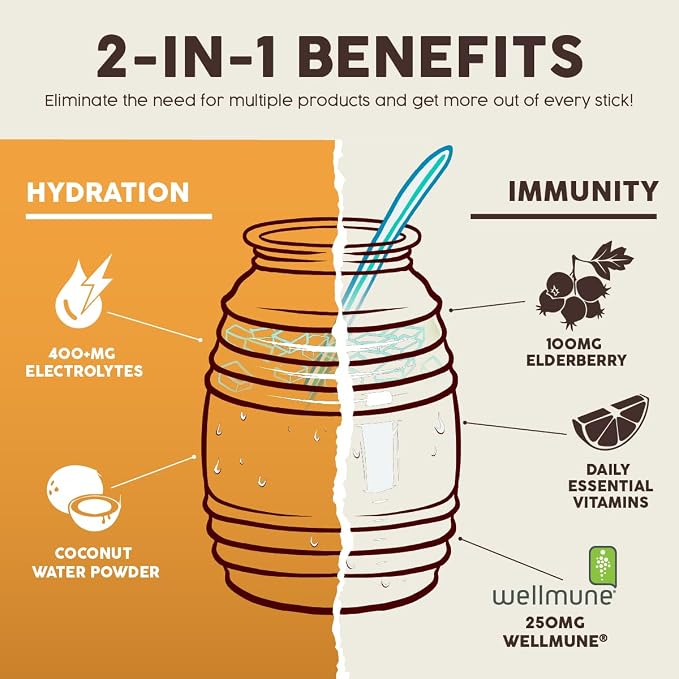 Salud 2-in-1 Hydration Packets + Immunity Electrolytes Powder, Tamarindo - Image 5