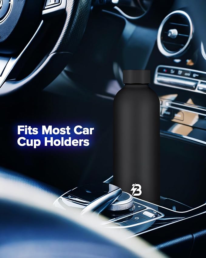 Insulated Water Bottle with Lid, 17 oz Reusable Leak-Proof Metal Stainless - Image 5
