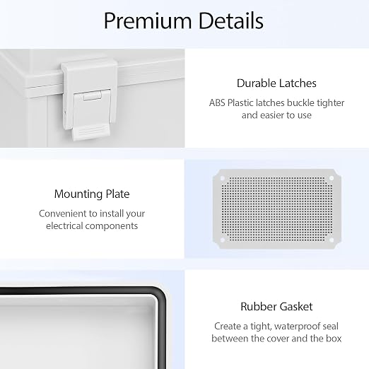 Junction Box IP65 Waterproof Dustproof ABS Plastic Enclosure, Outdoor and - Image 4