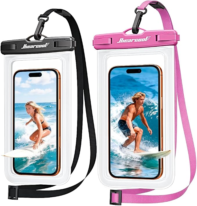 Hiearcool Waterproof Phone Pouch 2 Pack, IPX8 Dry Bag by Hiearcool
