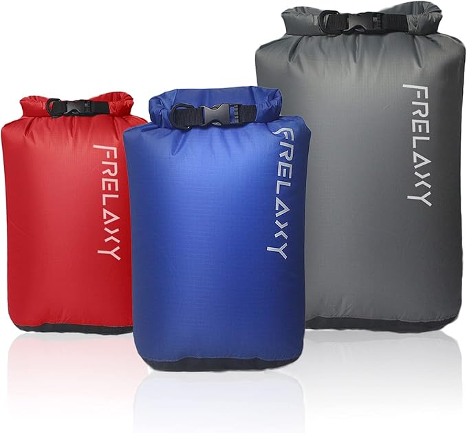 Frelaxy Dry Bag 3-Pack/5-Pack, Ultralight Dry Sack, Outdoor Bags Keep Gear Dry by Frelaxy