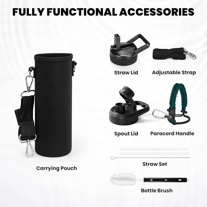 RAYMYLO Insulated Water Bottle 24oz, Triple Wall Vacuum Stainless Steel - Image 5