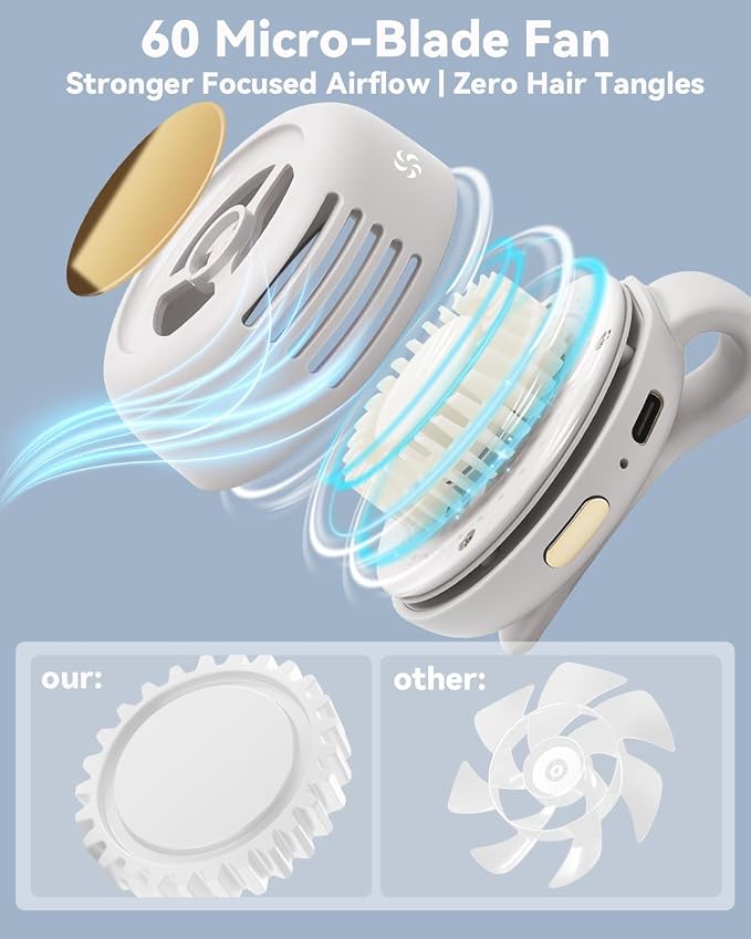 Portable Silent Mini Bladeless Electric Fan, Mini Whirlwind Fan - Image 7