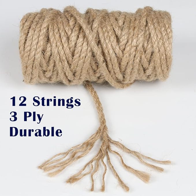 PerkHomy Jute Twine String 6mm Natural Thin Ribbon - Image 5