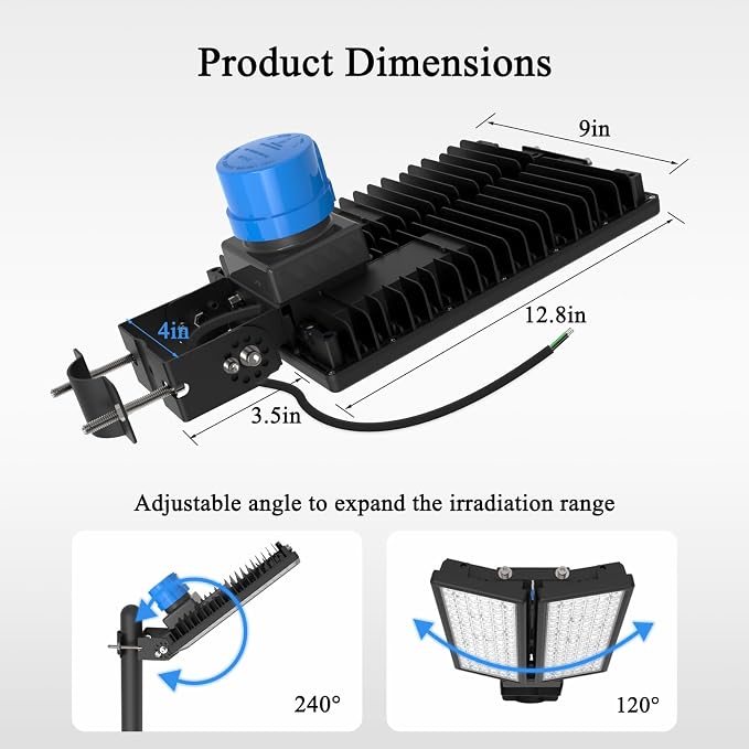 2 Pack 100W LED Parking Lot Light 28000LM Barn Lights - Image 5