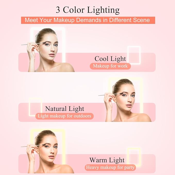 FUNTOUCH Rechargeable Travel Makeup Mirror - Image 4