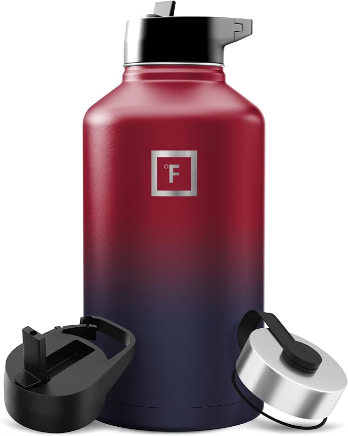 IRON °FLASK Camping & Hiking Hydration Flask - 64 oz Dark Rainbow by IronFlask