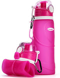 Kemier Collapsible Silicone Water Bottles-750ML, Medical Grade, BPA Free Travel by Kemier