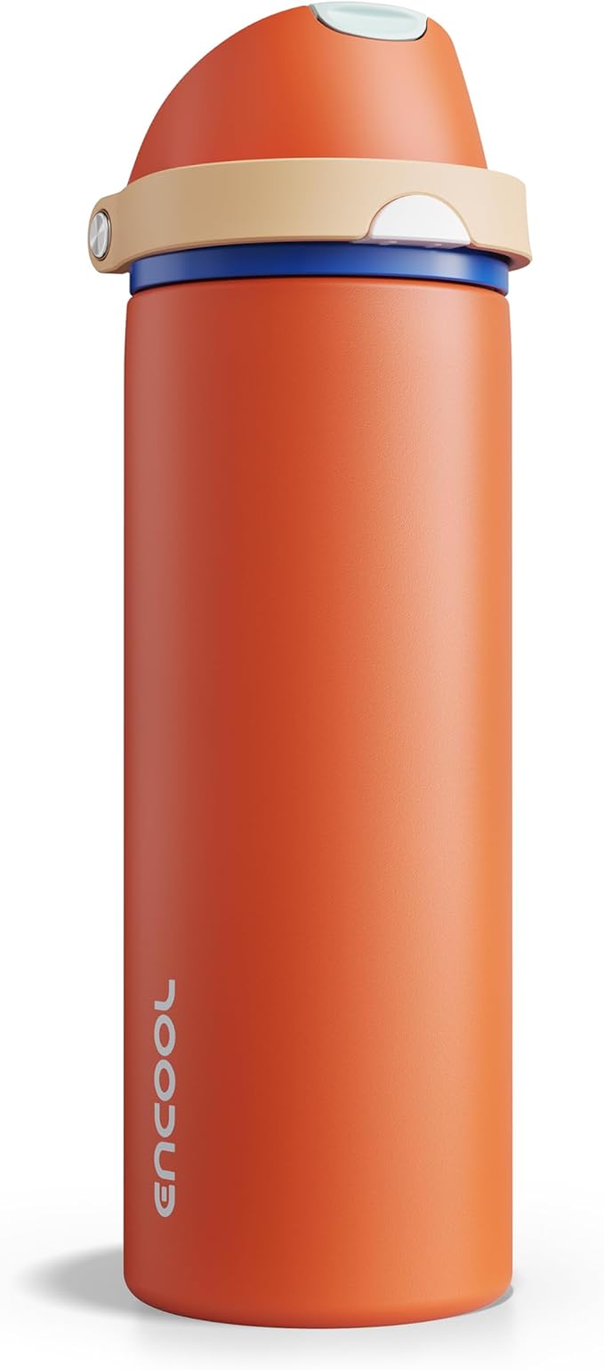 Insulated Water Bottle with Straw by ENCOOL