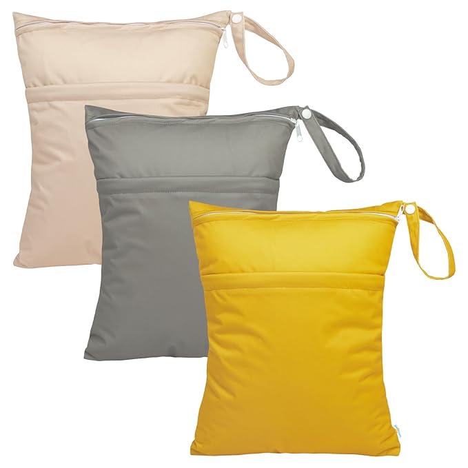 babygoal Wet Dry Bags for Baby Cloth Diapers, Washable Travel Bags, Gym Bag for by babygoal