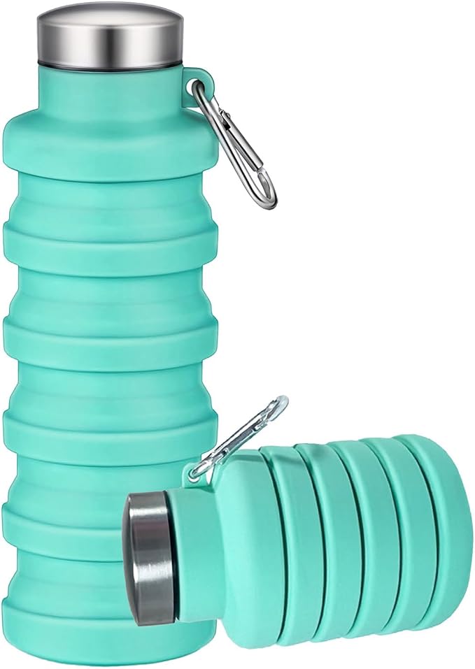 Collapsible Water Bottles, 16oz Capacity Portable Reusable Silicone Water Bottle by Unknown