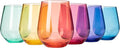 European Style Plastic Crystal Unbreakable Stemless Wine Glasses | Set of 6 | by TheWineSavant