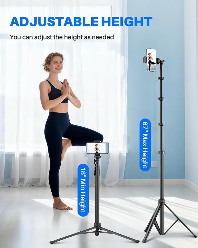 67" Phone Tripod, MIIASI Extendable Tripod - Image 2