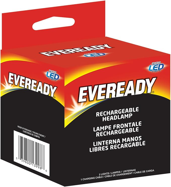 Rechargeable LED Headlamps by Eveready, IPX4 Water Resistant Head Lights - Image 8