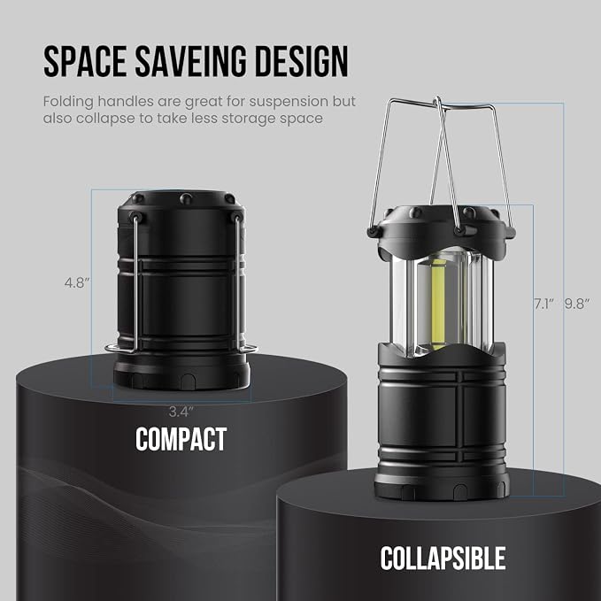 Lichamp LED Camping Lantern, 4 Pack Battery Powered Flashlight - Image 2