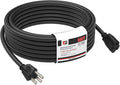 EP 50FT Black Outdoor Extension Cord, 16/3 SJTW Heavy Duty Waterproof, 3 Prong by ENERGYPRO