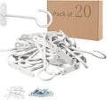 20Pack Ceiling Hooks for Hanging Plants Bulk, 6in Decoration Wall Hook White by QualityEfficiency