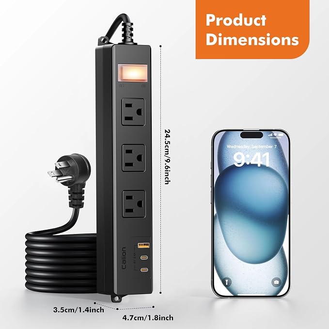 15FT Outdoor Waterproof Power Strip Surge Protector - Image 7