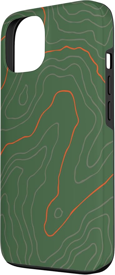 Backcountry Topo Guide Orange Lines Topographical Map Case - Image 2